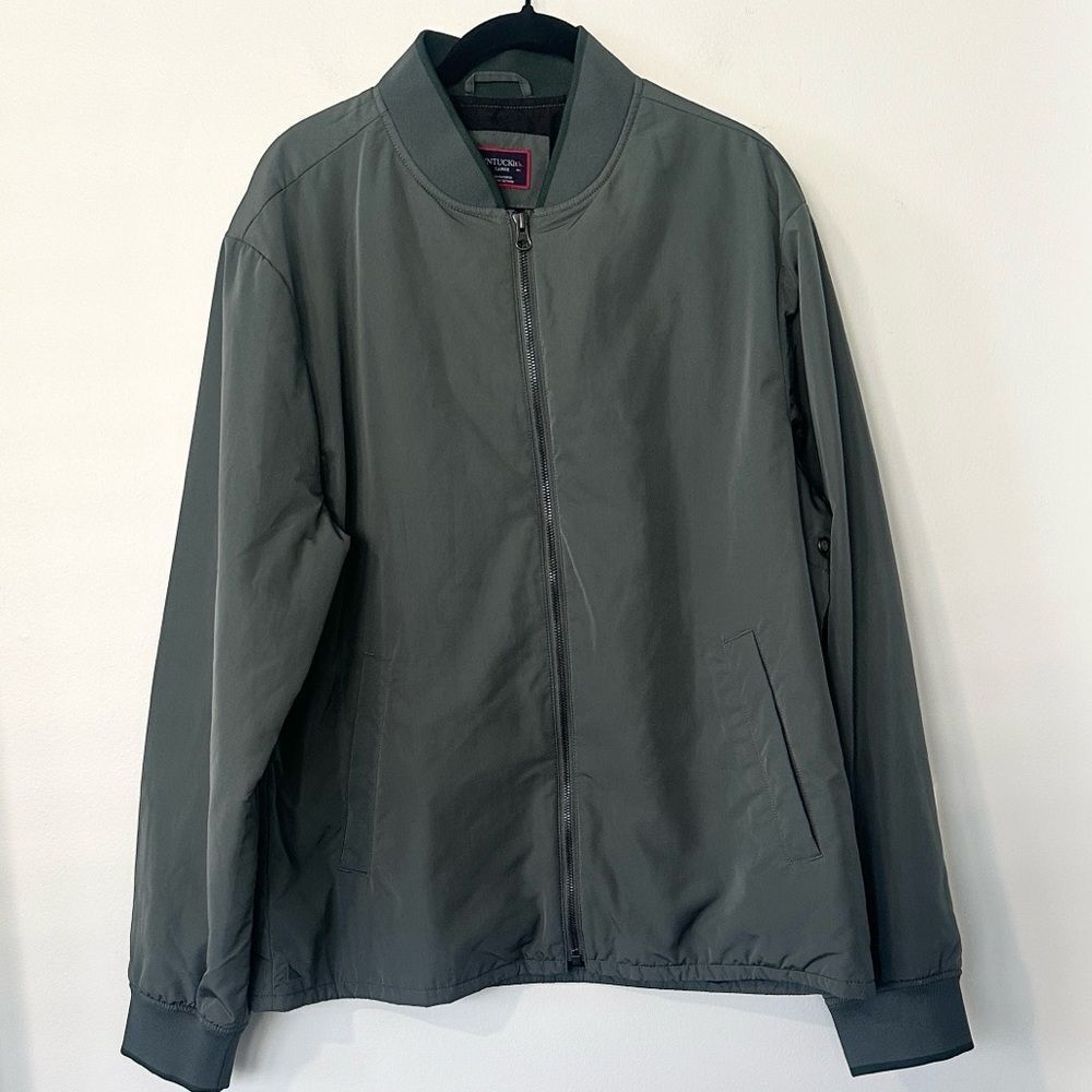 Untuckit Gray/green Bomber Style Men’s Jacket L